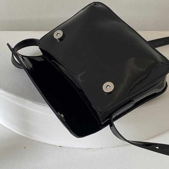 Patent Leather Handbag Women Small Clutch Shoulder Purse Evening Bag - Picture 5 of 7